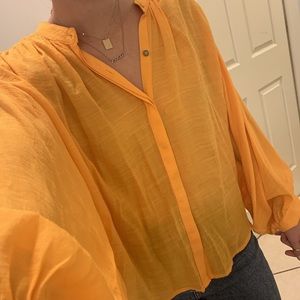 Maevo Yellow Flowy Top